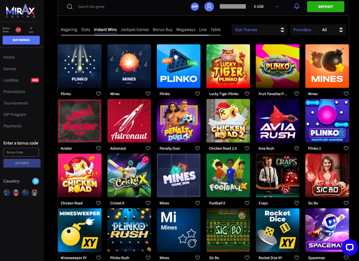 mirax casino Gameplay
